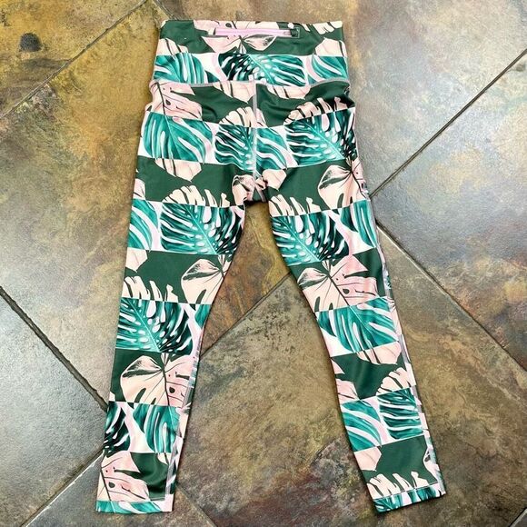 Nike Dri-Fit Botanical Leaf Floral Cropped Leggings Small - Picture 10 of 11